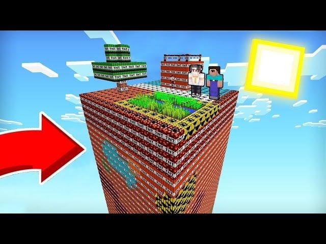 НУБ И ПРО ВЫЖИВАЮТ НА 1 ЧАНКЕ ИЗ ТНТ В МАЙНКРАФТ НУБИК ИГРАЕТ В MINECRAFT 100% ТРОЛЛИНГ ЛОВУШКА