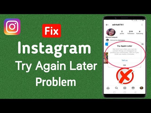 How To Fix Instagram Try Again Later Problem | Try Again Later Problem