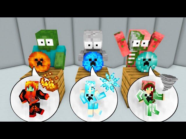 Monster School : BREWING Elemental Super Hero Cute GIRL & Cute Girl Hero Mother -Minecraft Animation