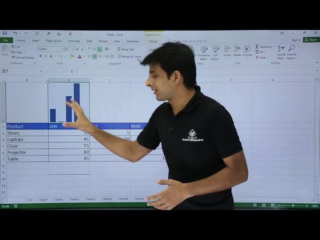 MS Excel - Spark Line Chart