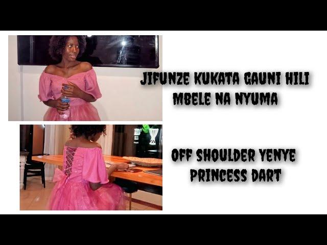 jinsi ya kukata off shoulder yenye princess dart na kamba nyuma