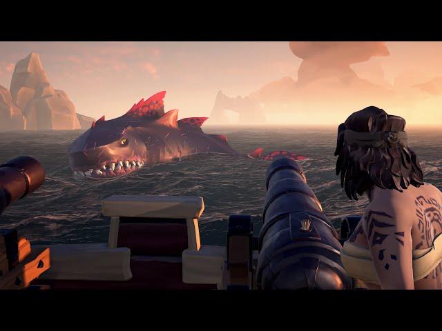 Sea of Thieves Битва с Кракеном, встреча с Мегаладоном и Призрачными кораблями