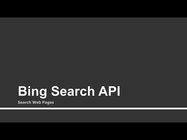 Bing API: Web Search | Part - 44 | Using Microsoft Bot Framework, LUIS, and Cognitive Services