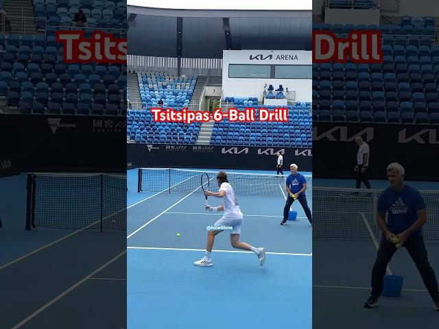 Stefanos Tsitsipas 6-ball tennis drill  #Tsitsipas #Tennis #TennisDrill