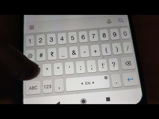 How to type the degree symbol on an Android phone