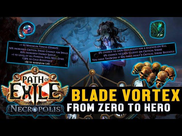 From Zero to Hero - Cold Blade Vortex - BIG Craft! | Part 3 | Necropolis | Path of Exile 3.24