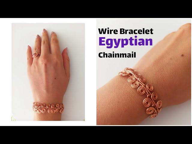 Chainmail Egyptian Wire Bracelet - Wire Wrap Bracelet DIY - Easy Tutorial @wirejewelryworld