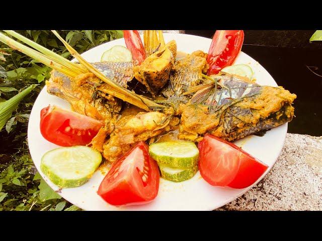 Masak ikan nila arsik khas batak bumbu seadanya