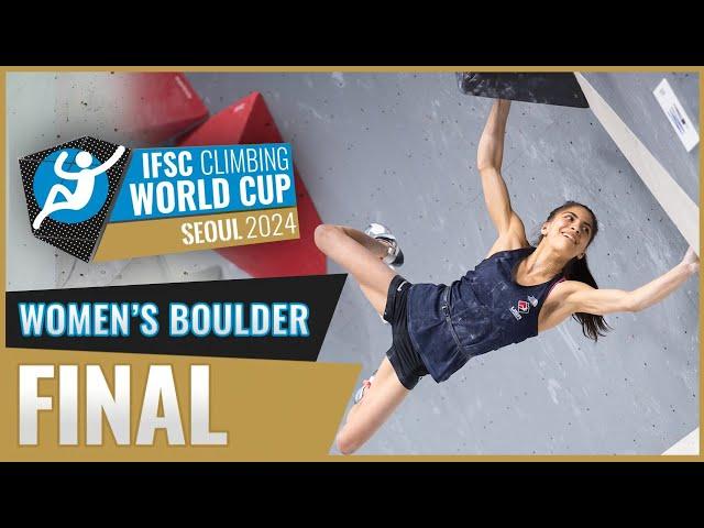 IFSC Women’s Boulder Final SEOUL 2024!! 