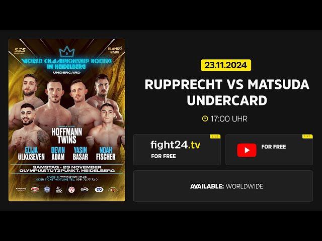 Rupprecht vs. Matsuda Undercard: Livestream