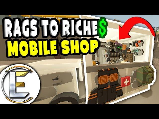 Custom Mobile Shop | Unturned Roleplay Rags to Riches Reboot #21 - Travelling Merchant (RP)