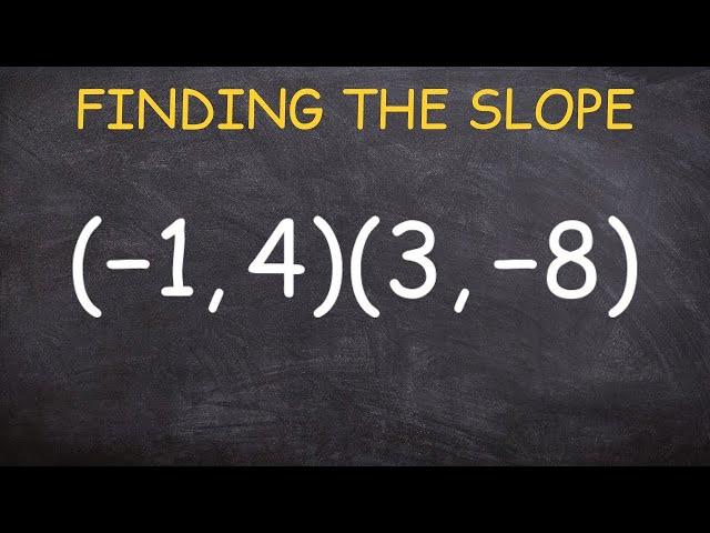 How to find the slope between two points