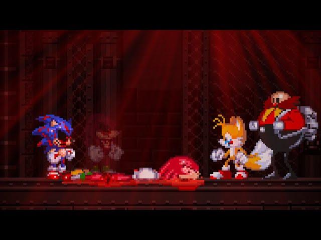 Tails and Eggman survived but Knuckles didn't! | Sonic.exe The Spirits Of Hell - Duo Survival!