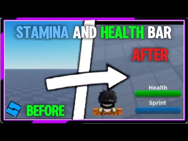 HOW TO MAKE STAMINA AND HEALTH BAR?   | Roblox Studio Tutorial ️ | 1MinuteRobloxTutorial