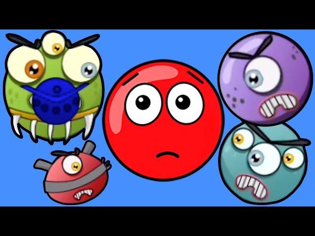 Новый КРАСНЫЙ ШАР #14. 35-37 УРОВНИ. Мультик ИГРА New Red Ball 2