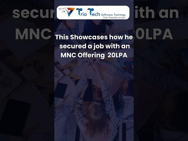 Mohan Kumar's Success Story With TrioTech E-learning Video Course |  #triotech