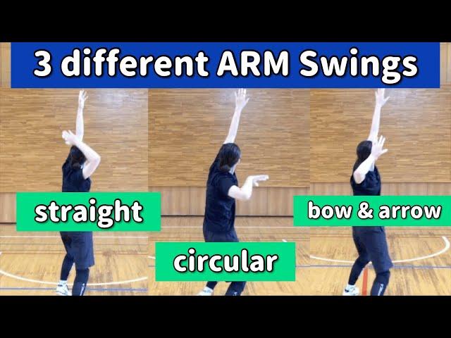 【Volleyball Spike】Arm Swing 3motions