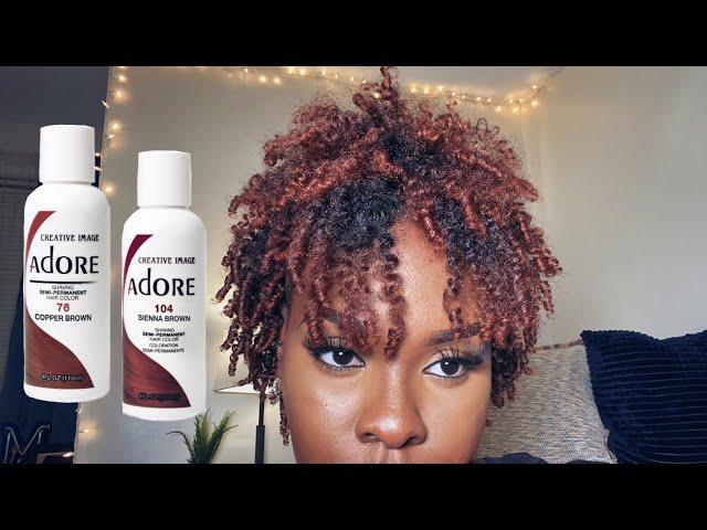 Adore Semi Permanent Hair Color | How To Dye Natural Hair 2020 | Copper Brown | FALL HAIR COLOR