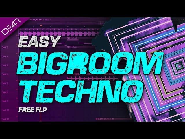 How To Make Easy Bigroom Techno - FL Studio Tutorial (+FREE FLP)