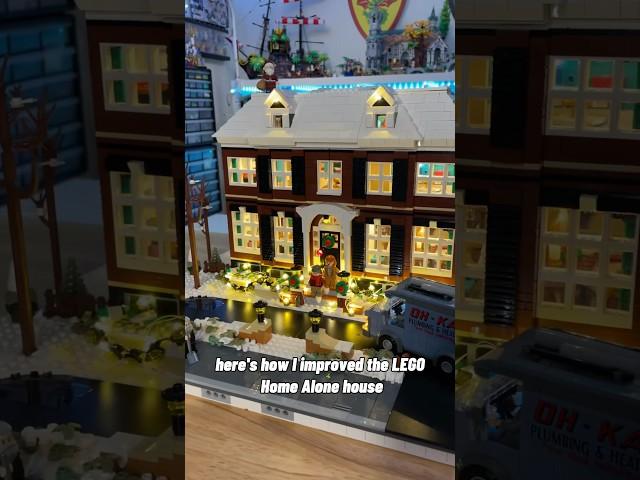 I improved the LEGO Home Alone House set! #lego #afol #christmas #moc #legosets #shorts #homealone