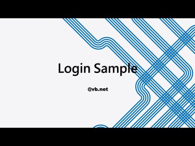 vb.net login sample