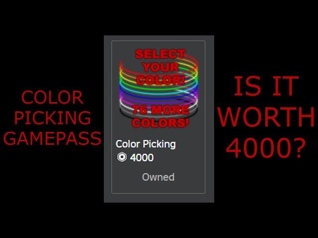 Color Picking Gamepass | Ro-Ghoul