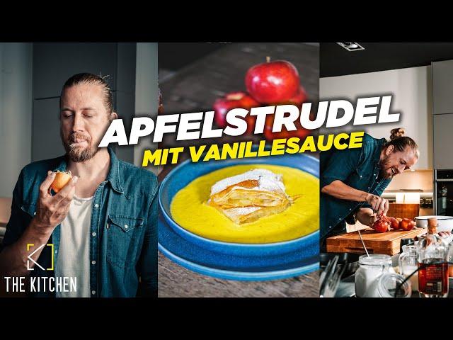 Apfelstrudel mit Vanillesauce - Motion Cooking