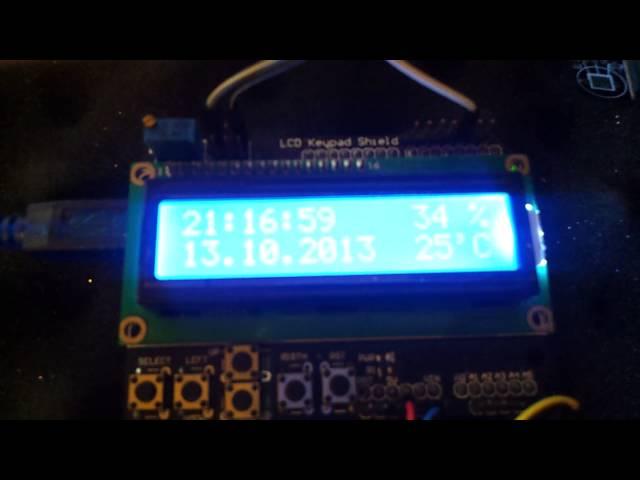 Arduino uno +lcd+dht11+rtc