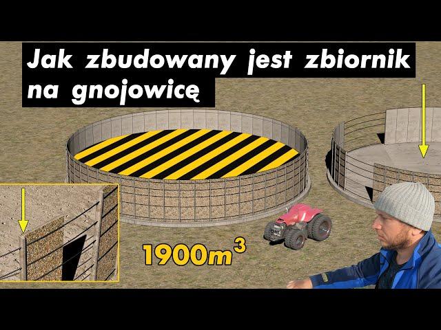 Jak zbudowany jest zbiornik na gnojowicę Model 3D 3ds MAX slurry gylle