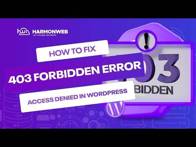 How To Fix 403 Forbidden Error In WordPress