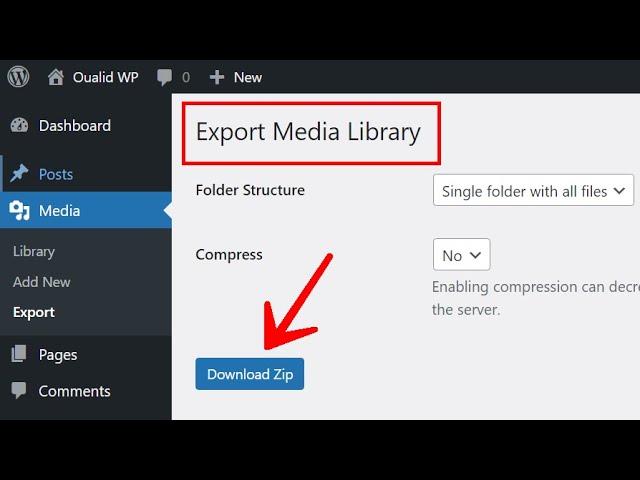 How To Export WordPress Media Library