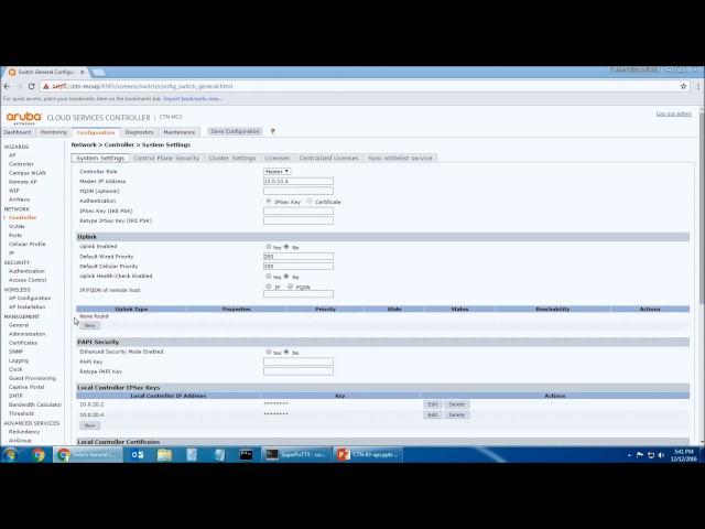Aruba Controller: Access Point Configuration and Setup