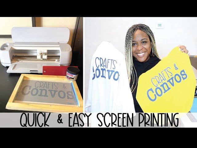 How to Screen Print | Amazon Speedball Printing Kit | Cricut Vinyl Stencil | FOR BEGINNERS | DIY