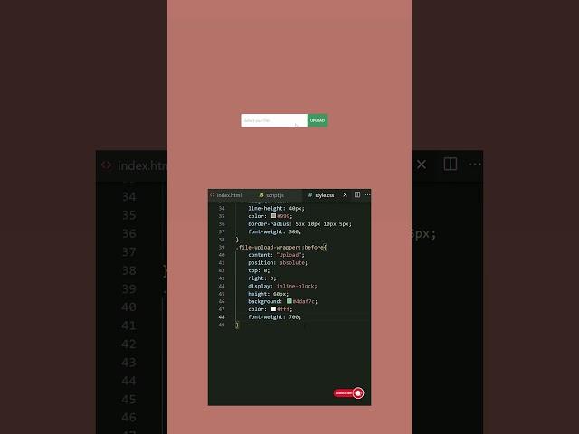How To Make a Custom Upload Button CSS