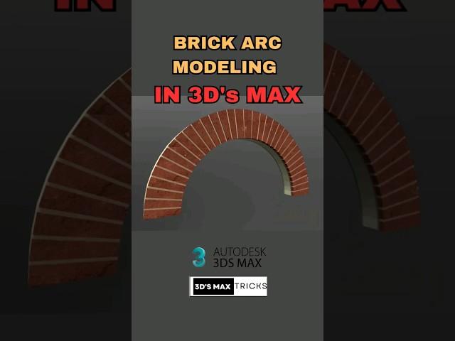 Brick arc modeling in 60 sec #3dsmaxtutorial