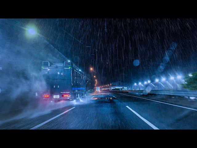 ️Driving in the Heavy Rainfor relaxing & deep sleep