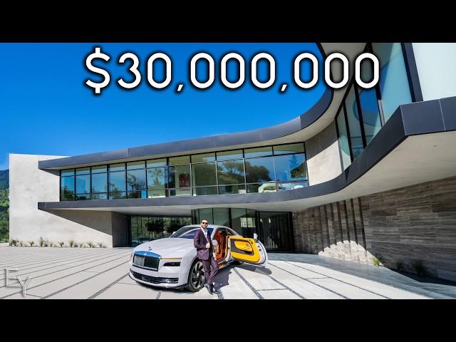 Touring a $30,000,000 Architectural Modern Home With Insane Views!