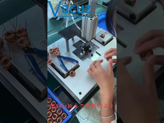 Vacuz Common Mode Toroidal Coil Inductor Pin Lead Wire Forming Cutting Machine Manufacturer For Sale