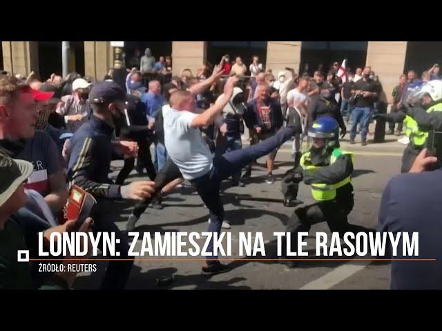 Londyn. Doszło do starć pomiędzy grupami skrajnie prawicowymi a sympatykami ruchu Black Lives Matter