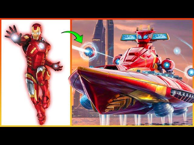 AVENGERS But Warships : Marvel & DC Heroes Transformed into Epic Battle Ships 