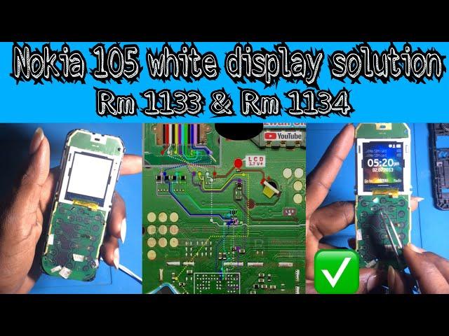 Nokia 105 (Rm 1133 & 1134 ) || white display problem solution || 100%woking ||sinhala