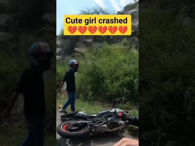 Cute girl crashed  | bike crashed | Bike accident #crashed #shorts #ytshorts