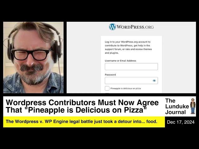 Wordpress Contributors Must Now Agree That "Pineapple is Delicious on Pizza"