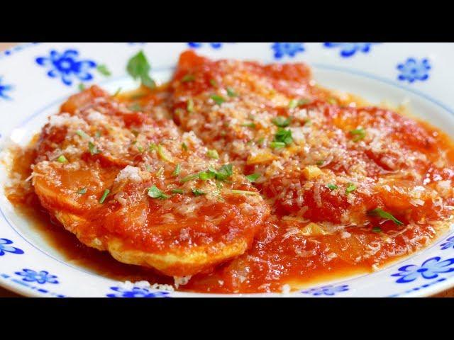 Cooking chicken breasts with TOMATO sauce - food recipes