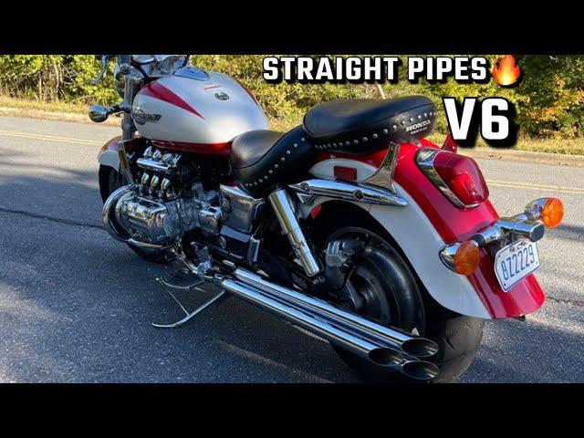 6 CYLINDERS STRAIGHT PIPE HONDA VALKYRIE (COBRA 6 INTO 6 EXHAUST NO BAFFLES) UNBELIEVABLE SOUND!!!!