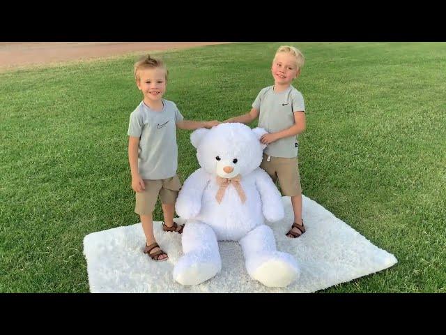 GIANT TEDDY BEAR STUFFED TOY, CREAM, 47 INCHES| MorisMos Stuffed Animals #stuffedanimals #plushtoys