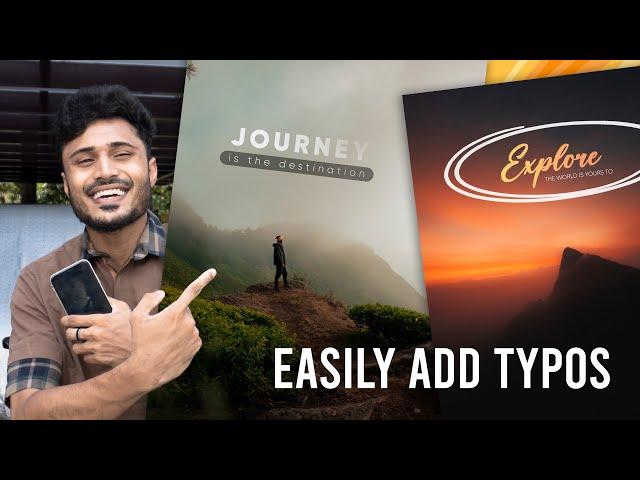 Add Typos to your Photos with Smartphone | Simple and Easy | Malayalam