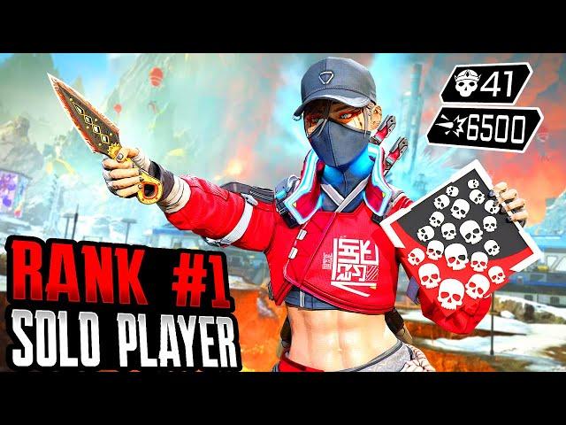 RANK #1 SOLO PLAYER DROPS 41 KILLS & 6500 DAMAGE IN AMAZING TWO GAMES (Apex Legends Gameplay)