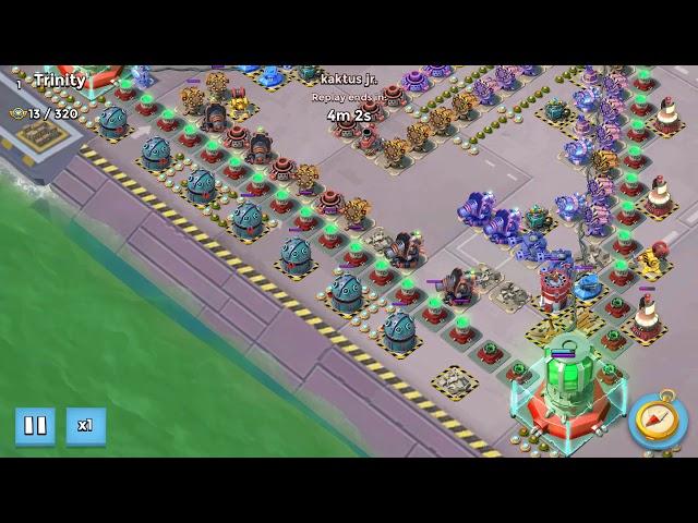 Boom Beach Duplexity 320 Trinity 3 hits