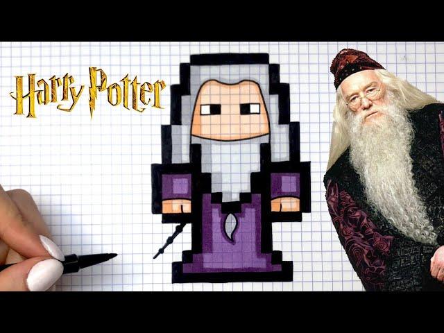 Tuto Dessin Albus Dumbledore Pixel Art - Harry Potter